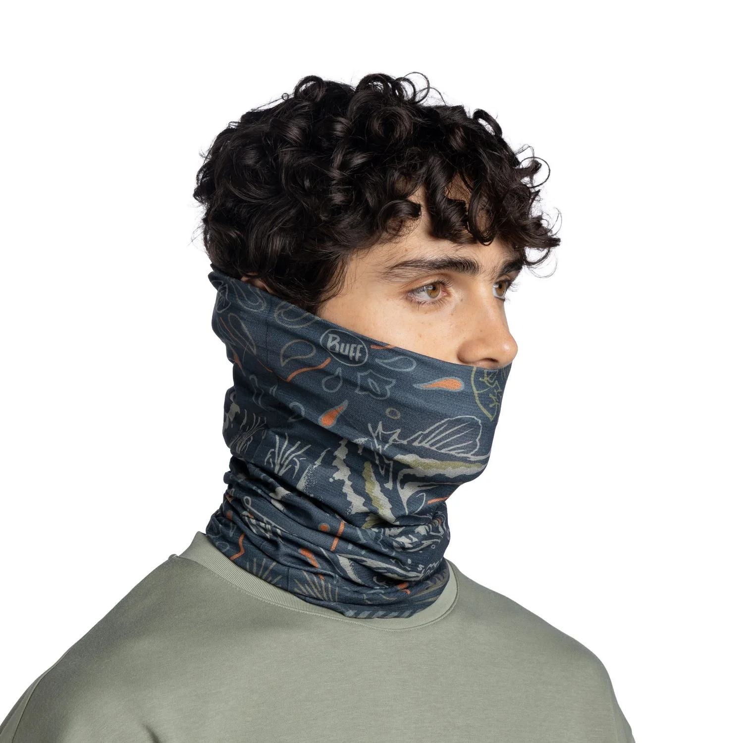 Angler CoolNet UV Neckwear - Largemouth Navy - Image 3