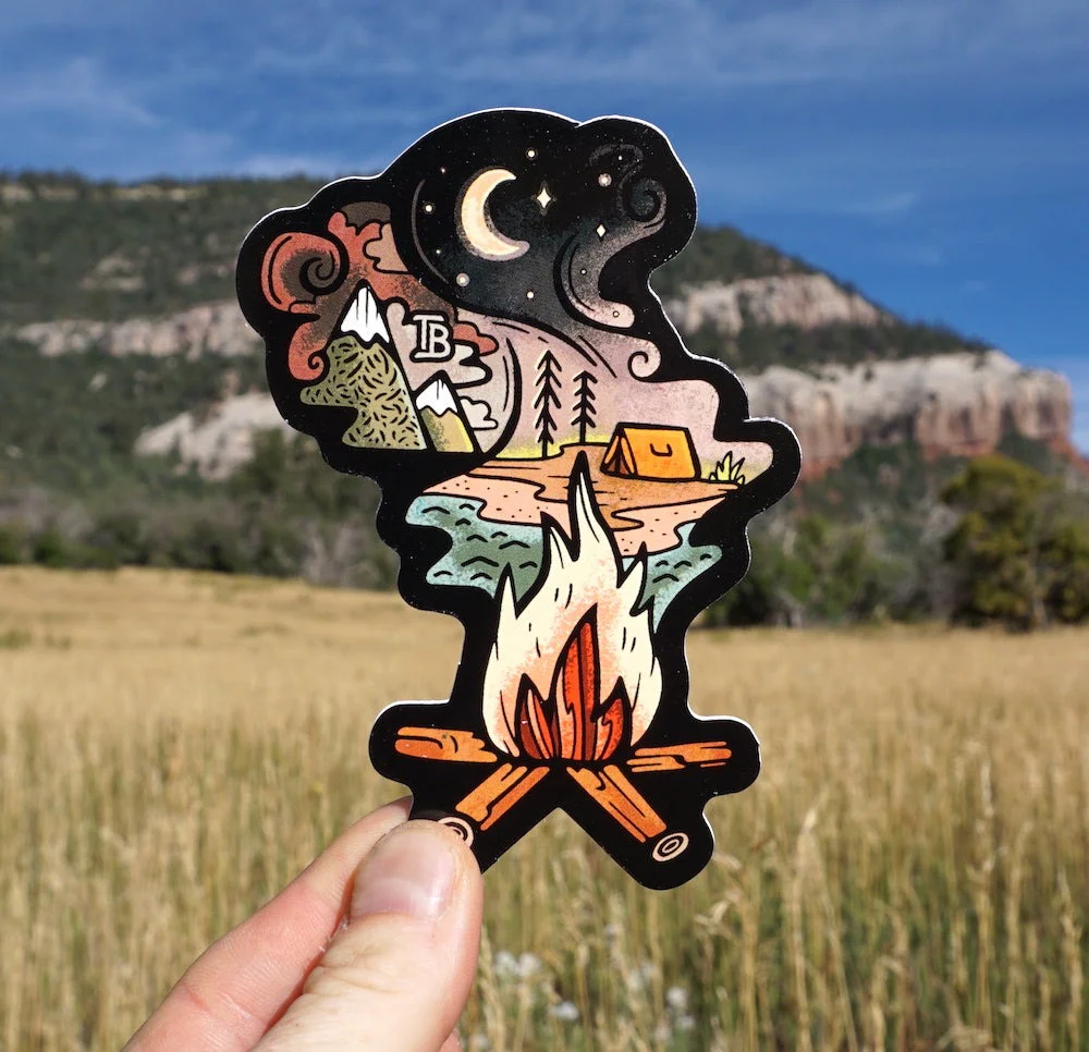 Campfire Dreaming Sticker