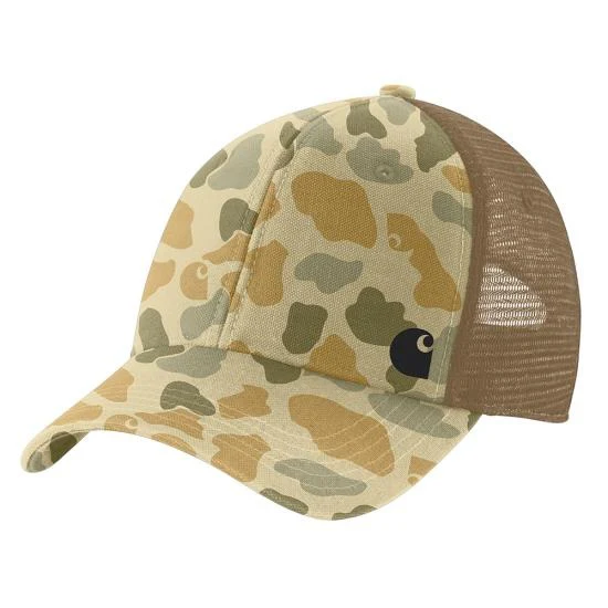 Canvas Mesh-Back Camo Cap