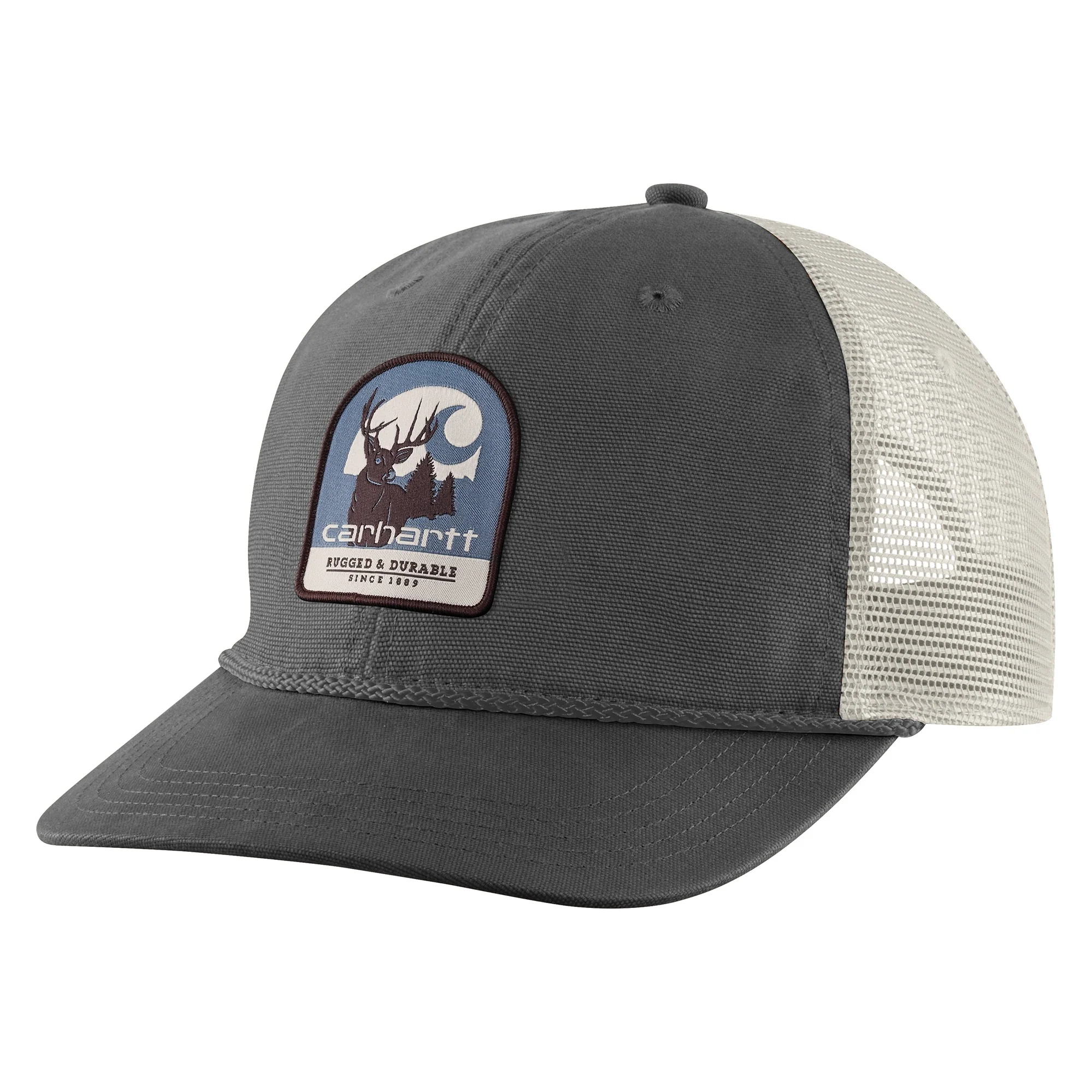 Canvas Mesh-Back Deer Patch Patch Cap