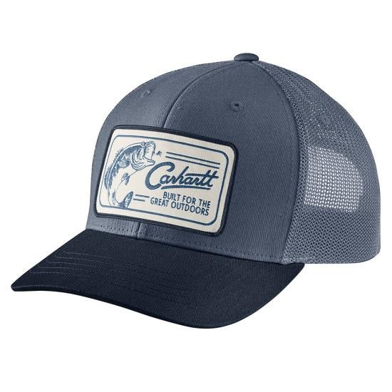 Canvas Mesh-Back Fish Patch Hat
