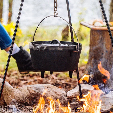Cast Iron Deep Camp Dutch Oven - 5Qt - Image 2