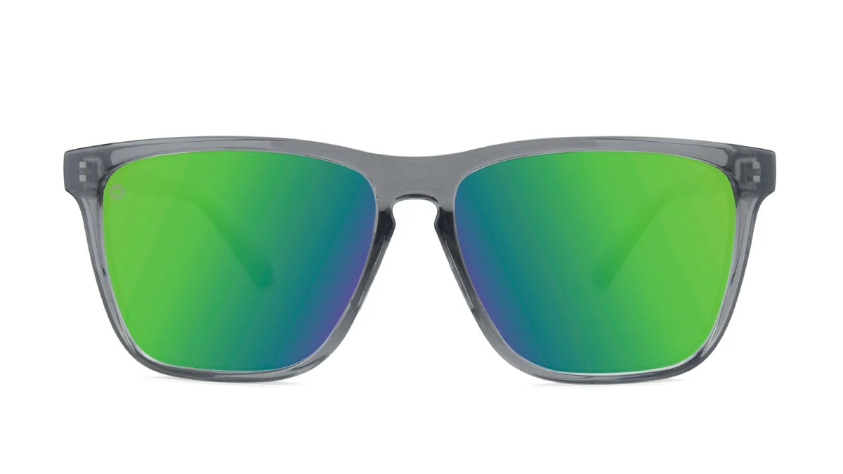 Clear Grey / Green Moonshine Fast Lanes Sport Polarized Sunglasses - Image 2