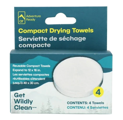 Compact Drying Towels Refill - 4pk