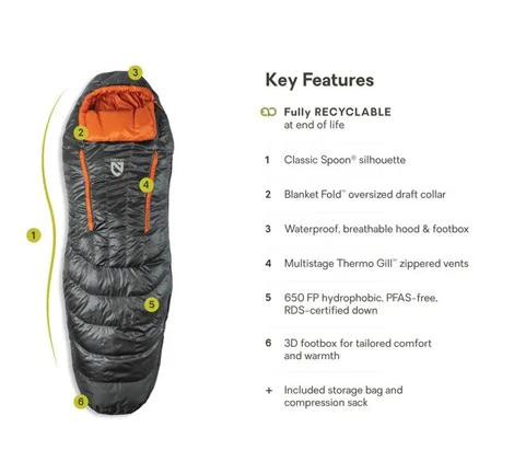 Disco Men's Endless Promise Down Sleeping Bag 30 - Long - Image 2