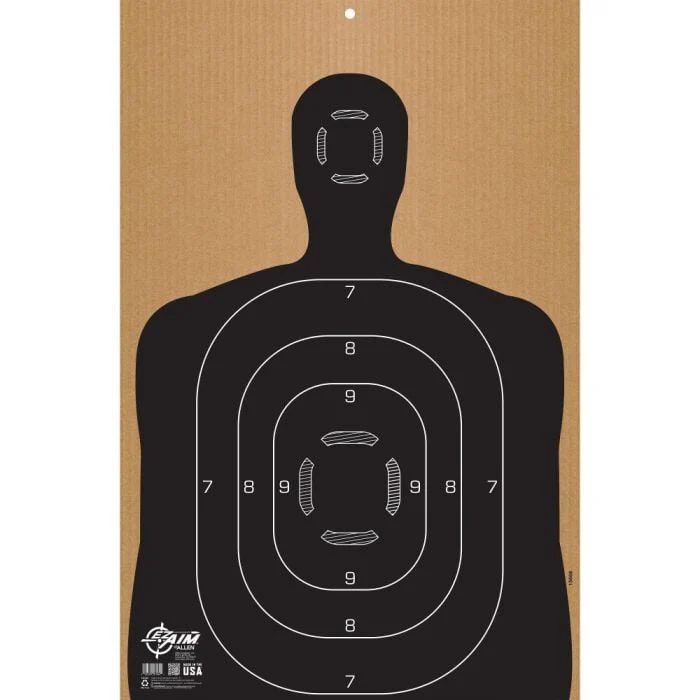 EZ Aim Cardboard Silhouette Shooting Target B27