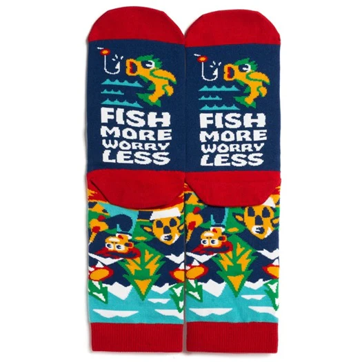 Fish More, Worry Less Socks - Image 4