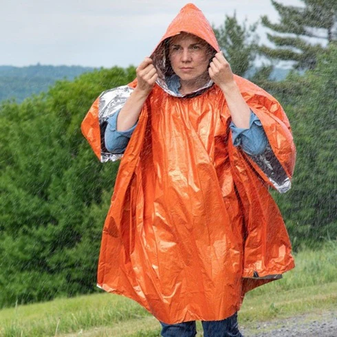 Heat Reflective Poncho - Orange - Image 4