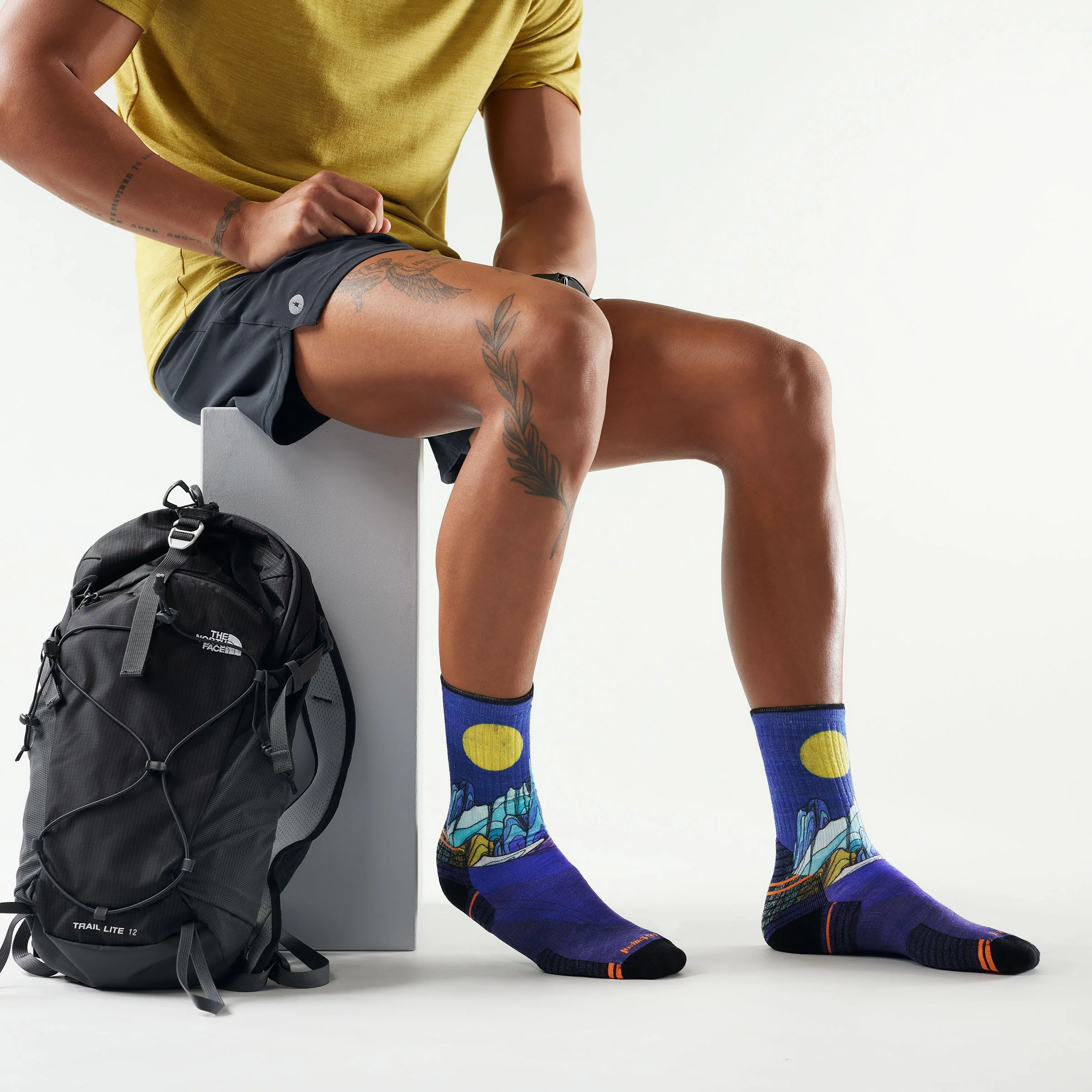 Hike Mountain Myth Print Crew Socks - Image 2