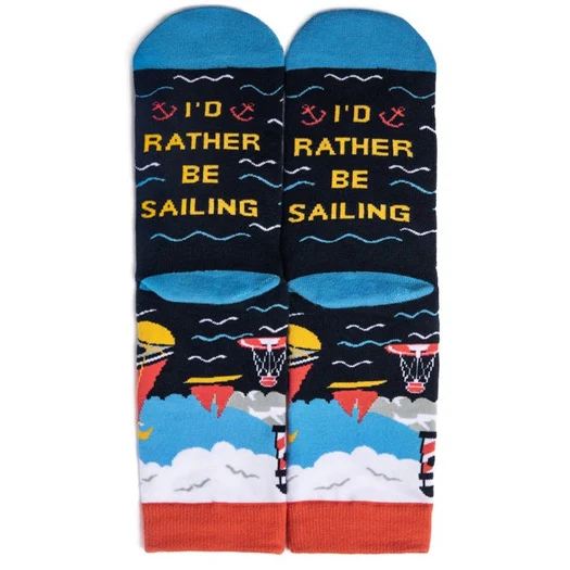 I'd Rather Be Sailing Socks - Image 4