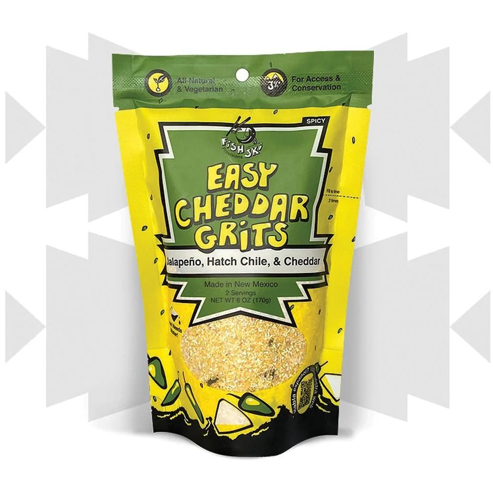 Jalapeno Hatch Green Chiili Cheddar Yellow Corn Grits