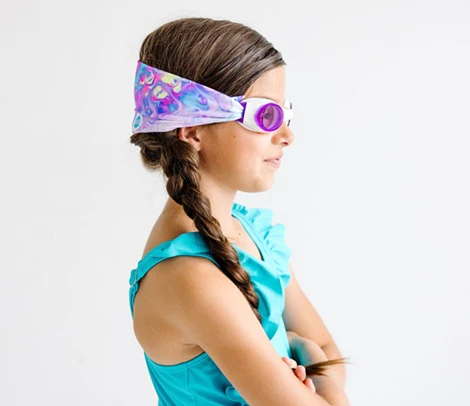 Kids Pastel Swirl Swim Goggles - Image 2