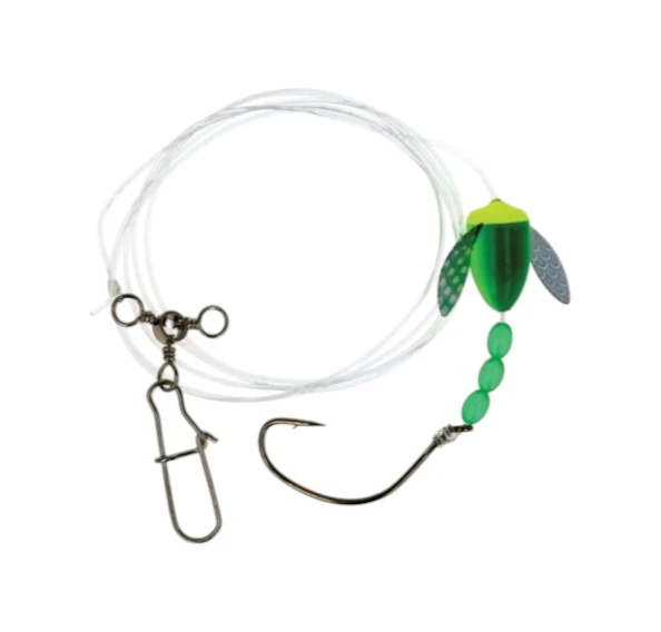Lazer Sharp Fluke Bead Spin Float Rig - (Size 2/0)
