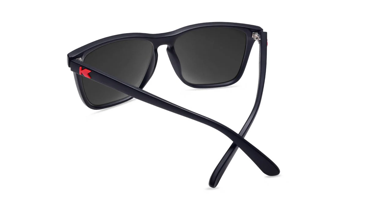 Matte Black / Red Sunset Fast Lanes Polarized Sunglasses - Image 3