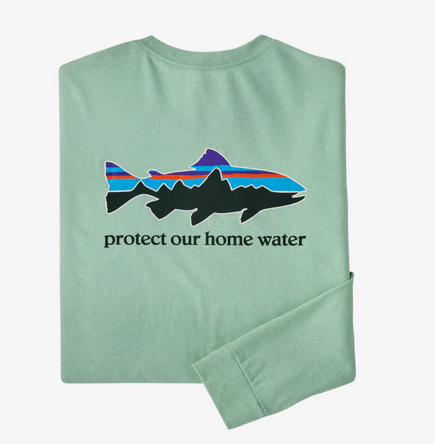 Men`s Long-Sleeved Home Water Trout Responsibili-Tee