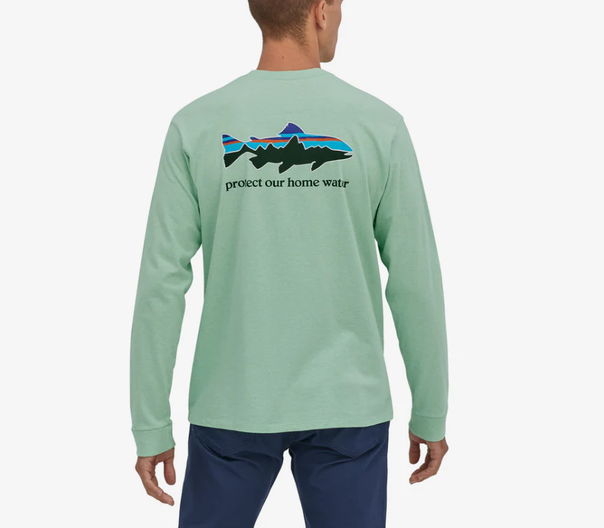 Men`s Long-Sleeved Home Water Trout Responsibili-Tee - Image 3