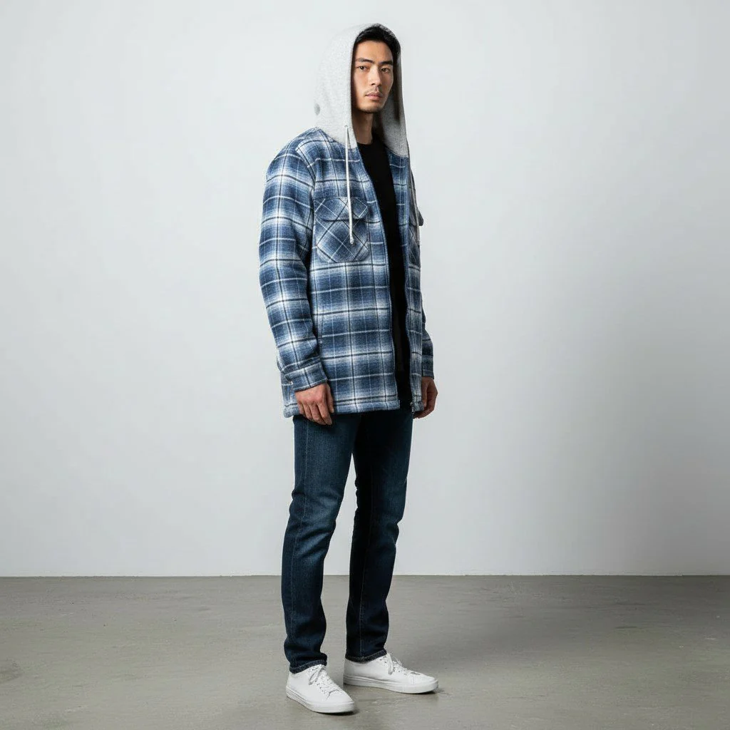 Men's Bison Zip Front Quilted Flannel - Image 2