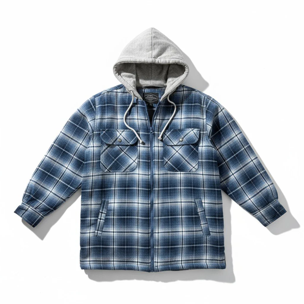 Men's Bison Zip Front Quilted Flannel - Image 3