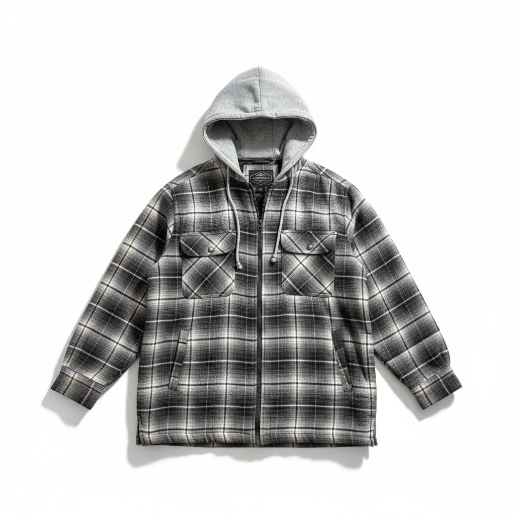 Men's Bison Zip Front Quilted Flannel - Image 3