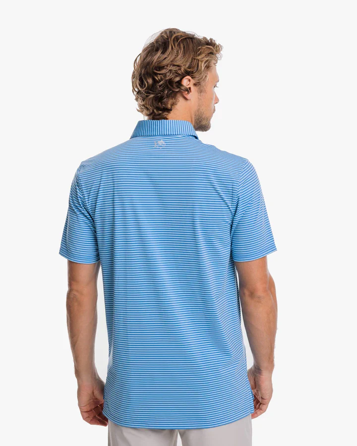 Men's Brrreeze Shores Striped Performance Polo Shirt - Image 2