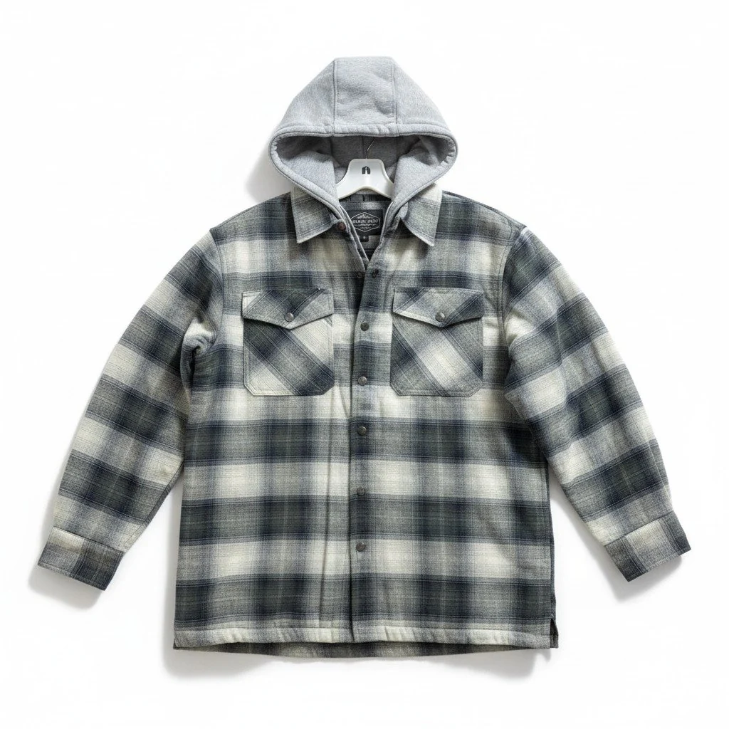 Men's Chuck Button Front Quilt Lined Hood - Image 3