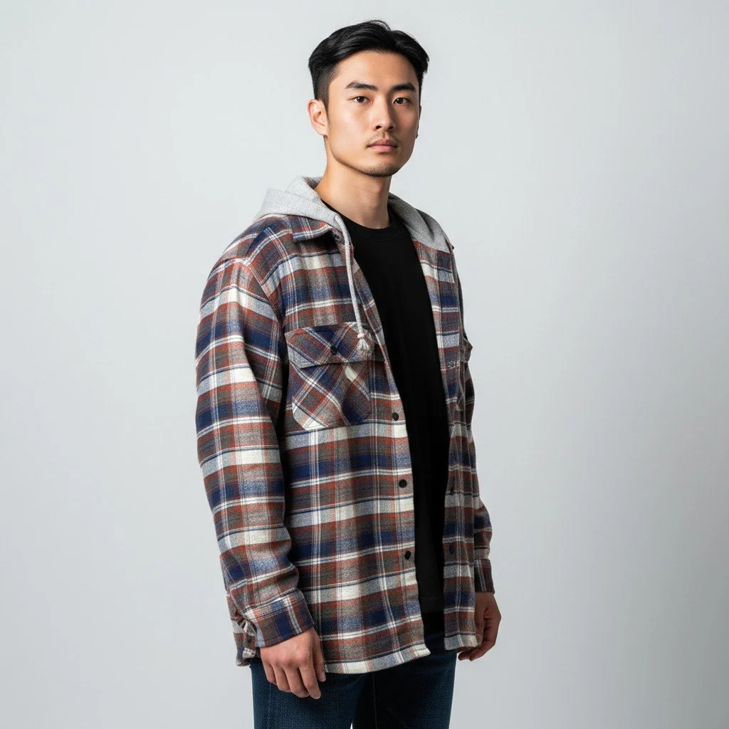 Men's Chuck Button Front Quilt Lined Hood - Image 2