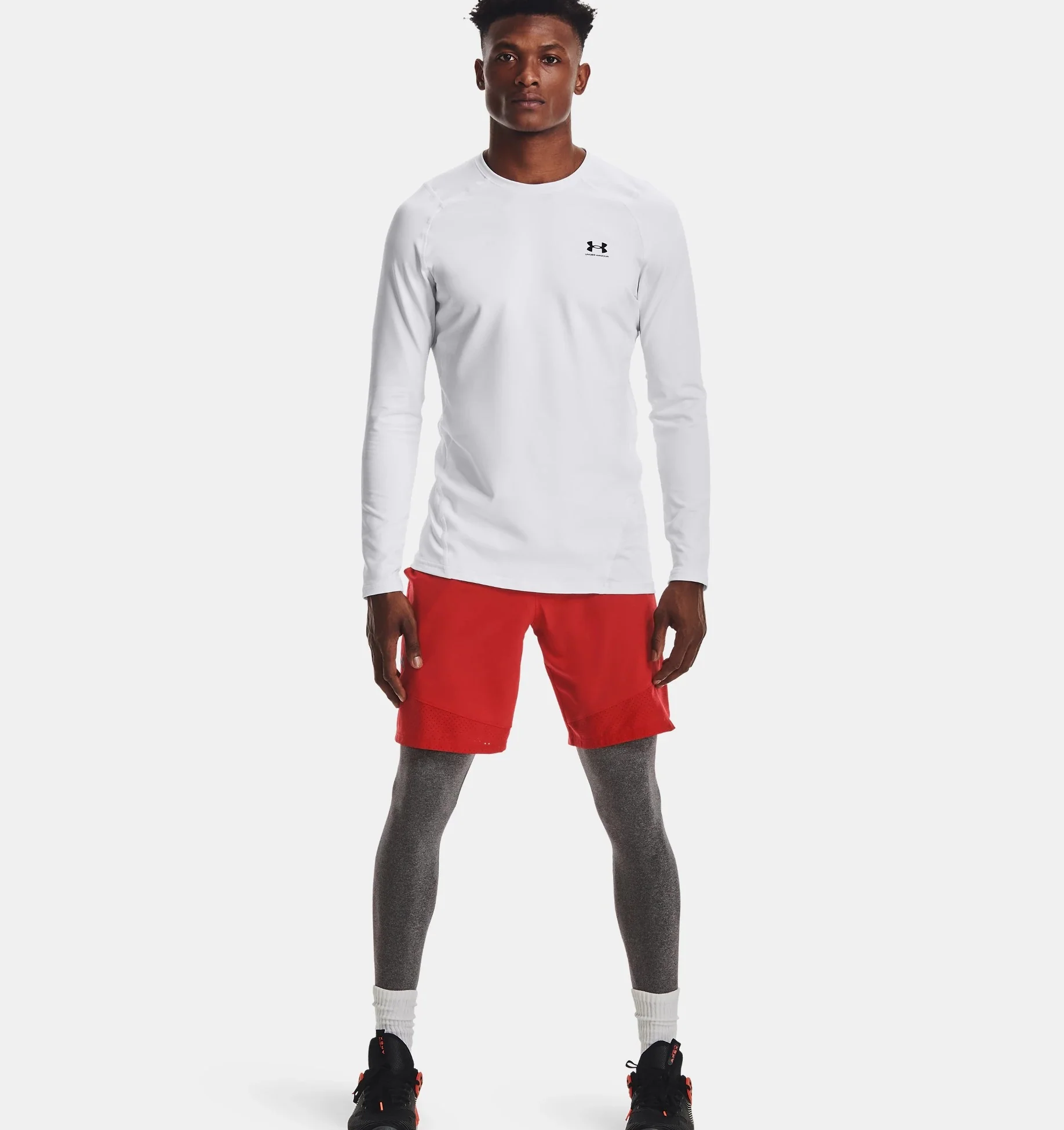 Men's ColdGear Armour Fitted Crew - Image 3
