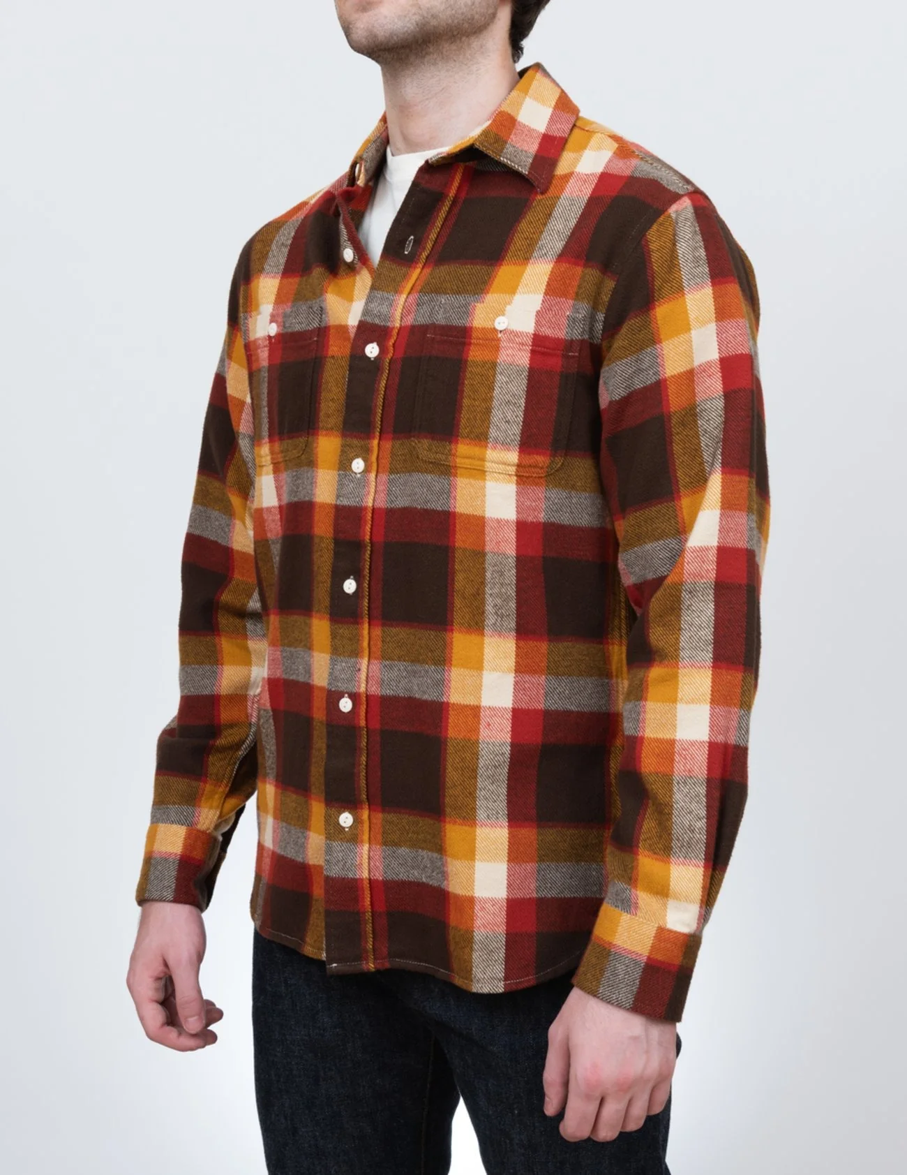 Men's Cotton Flannel Plaid Shirt - Image 6