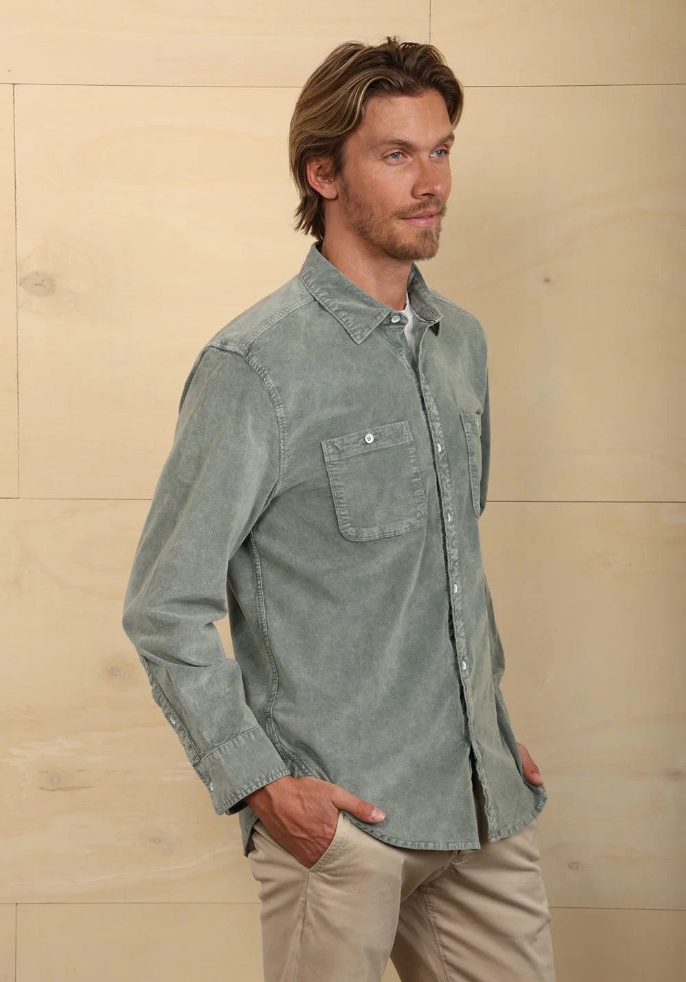 Men's Cozy Cut Cord Work Shirt - Image 2