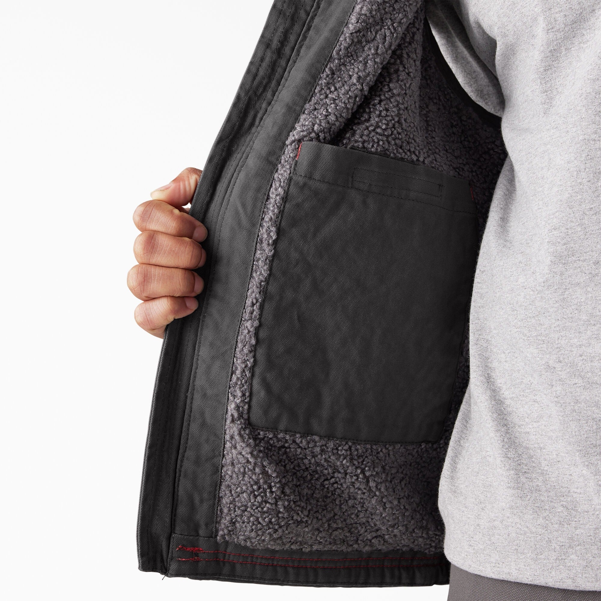 Men's Duck Sherpa Lined Vest - Image 3