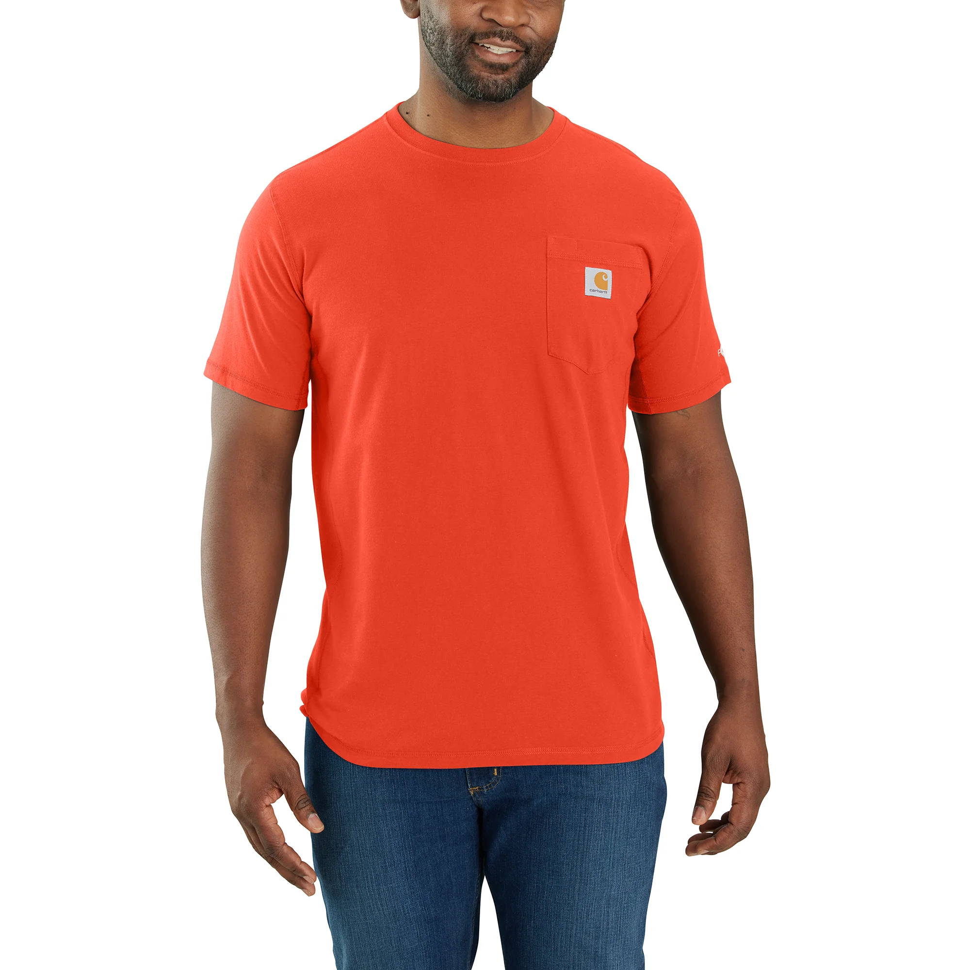 Men's Force Relaxed Fit Midweight Short Sleeve Pocket T-Shirt - Image 2