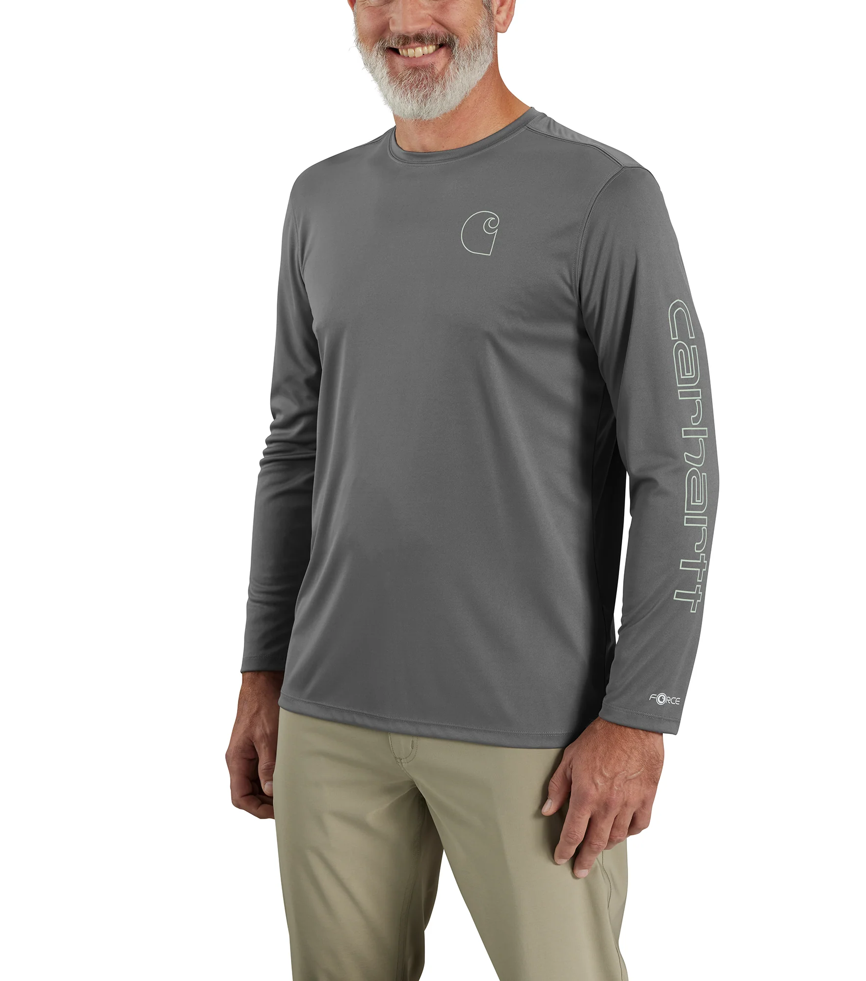 Men's Force Sun Defender Lightweight Long-Sleeve Logo Graphic T-Shirt - Image 2