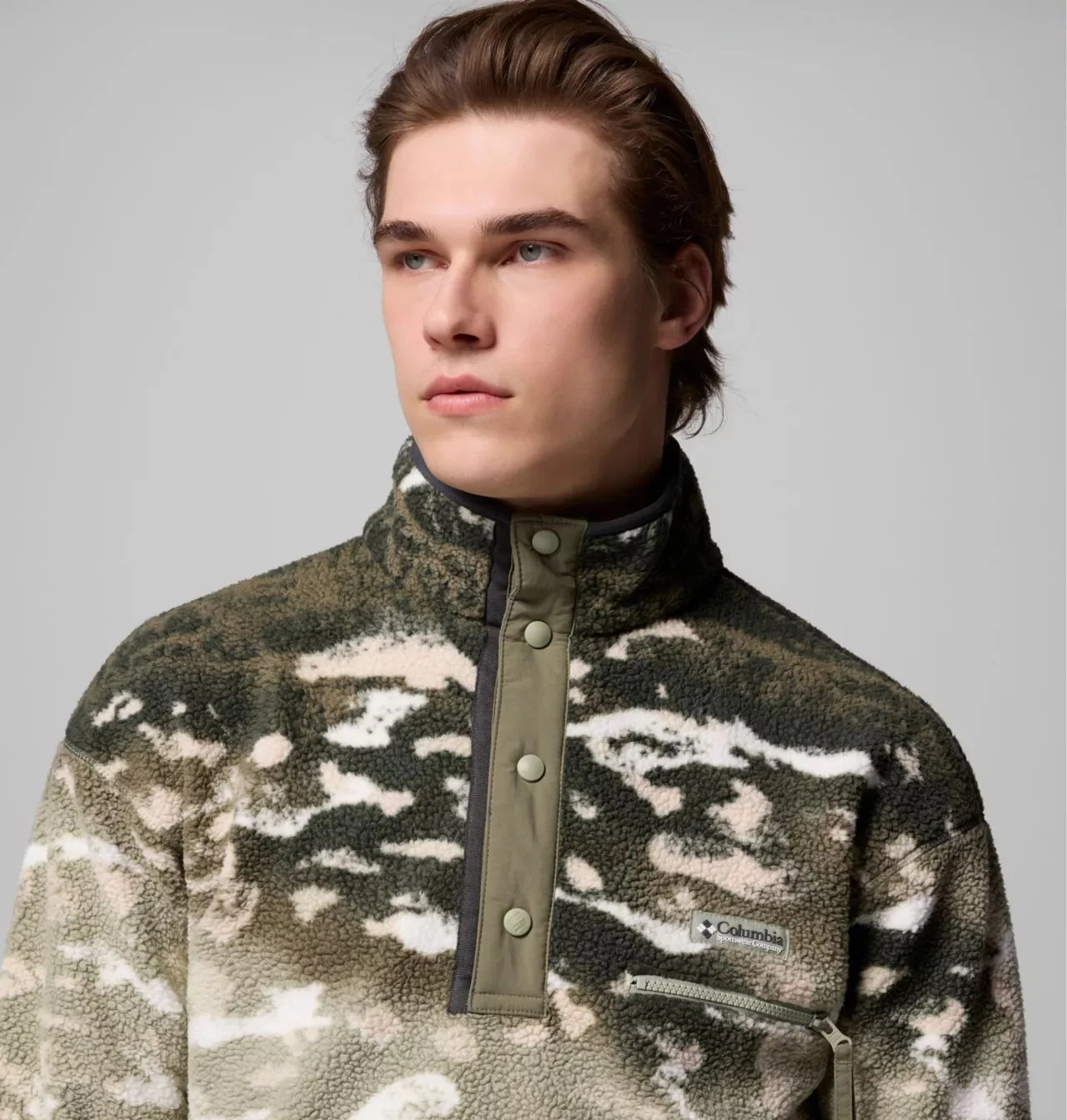 Men's Helvetia II Printed Half Snap Fleece Pullover - Image 3