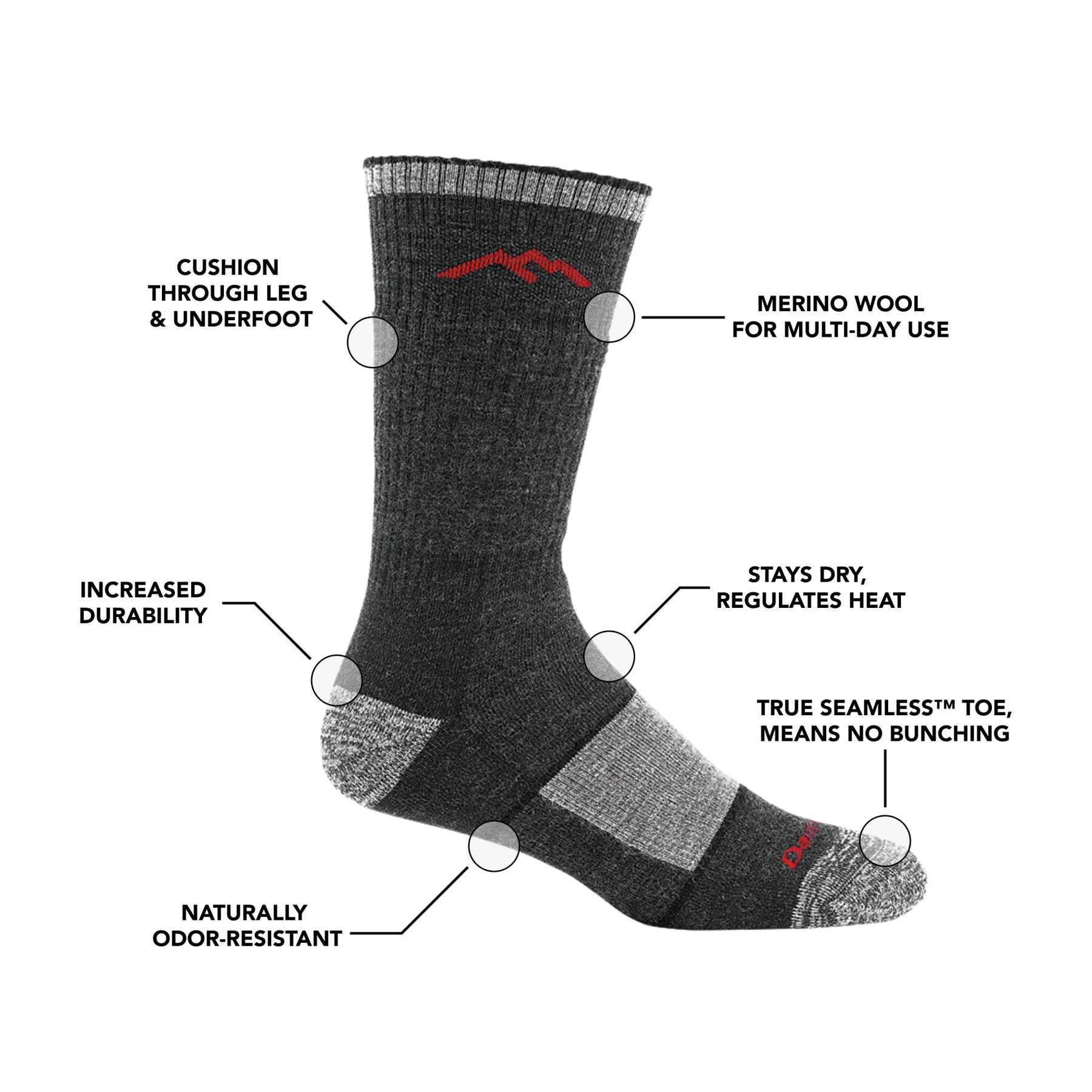 Men's Hiker Boot Sock Full Cushion - Image 2