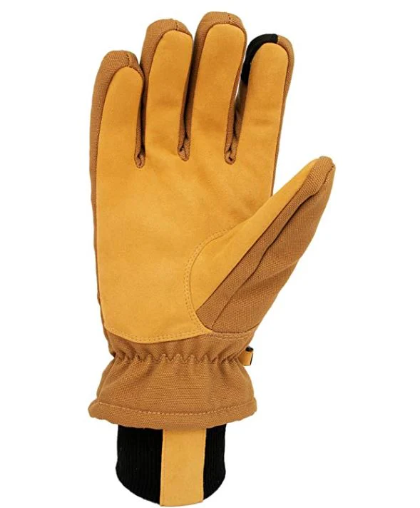 Men's Insulated Duck/Synthetic Leather Knit Cuff Glove - Image 2