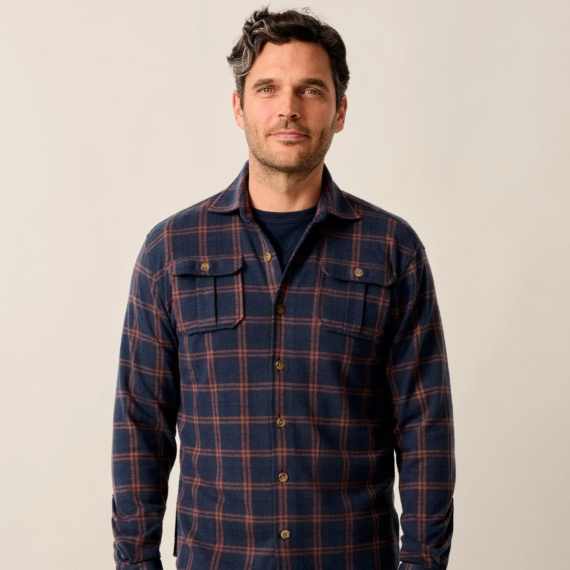 Men's Judah Stretch Knit Flannel Lodge Shirt