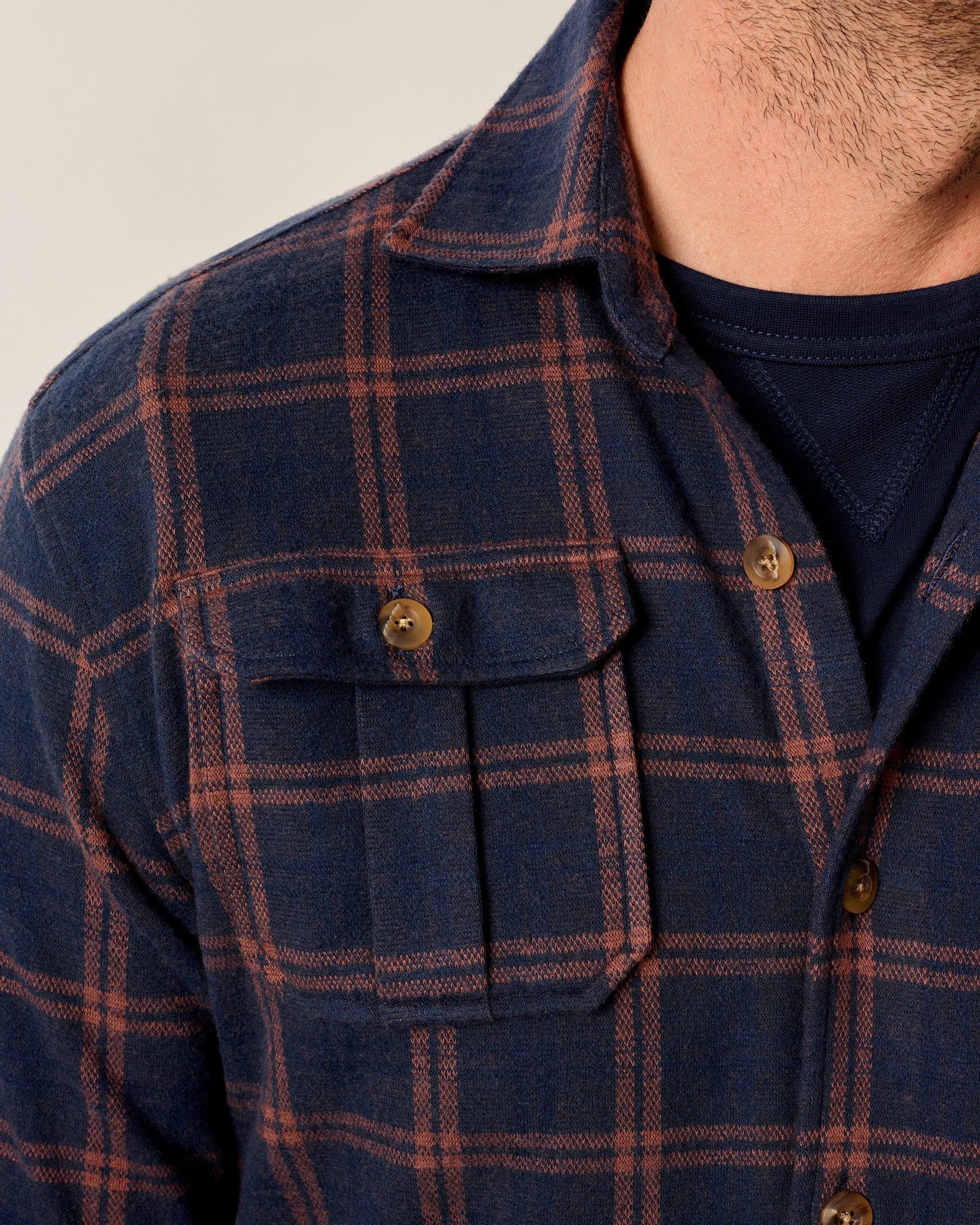 Men's Judah Stretch Knit Flannel Lodge Shirt - Image 2