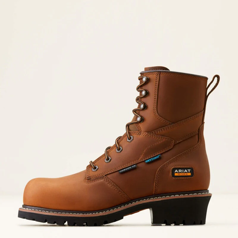 Men's Logger Shock Shield Waterproof Composite Toe Work Boot - Image 2