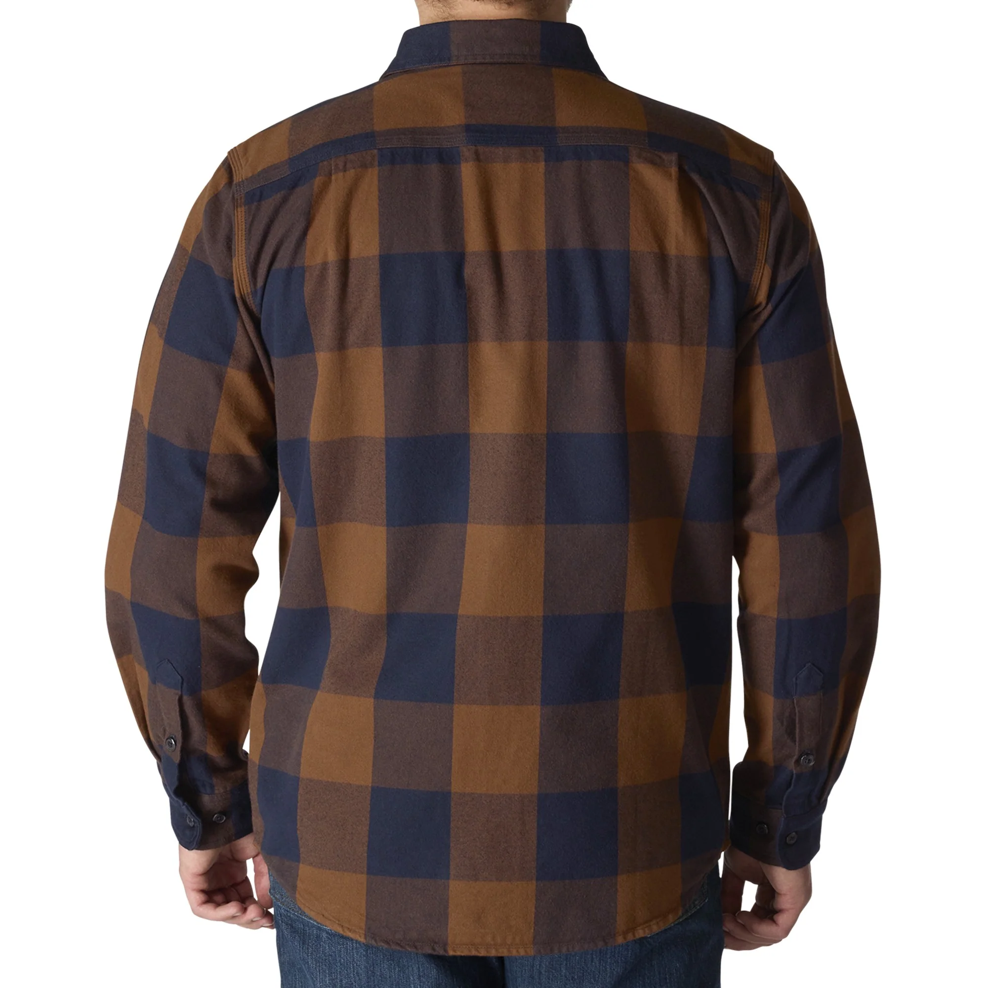 Men's Loose Fit Heavy Weight Flannel Long Sleeve Plaid Shirt - TALL - Image 2