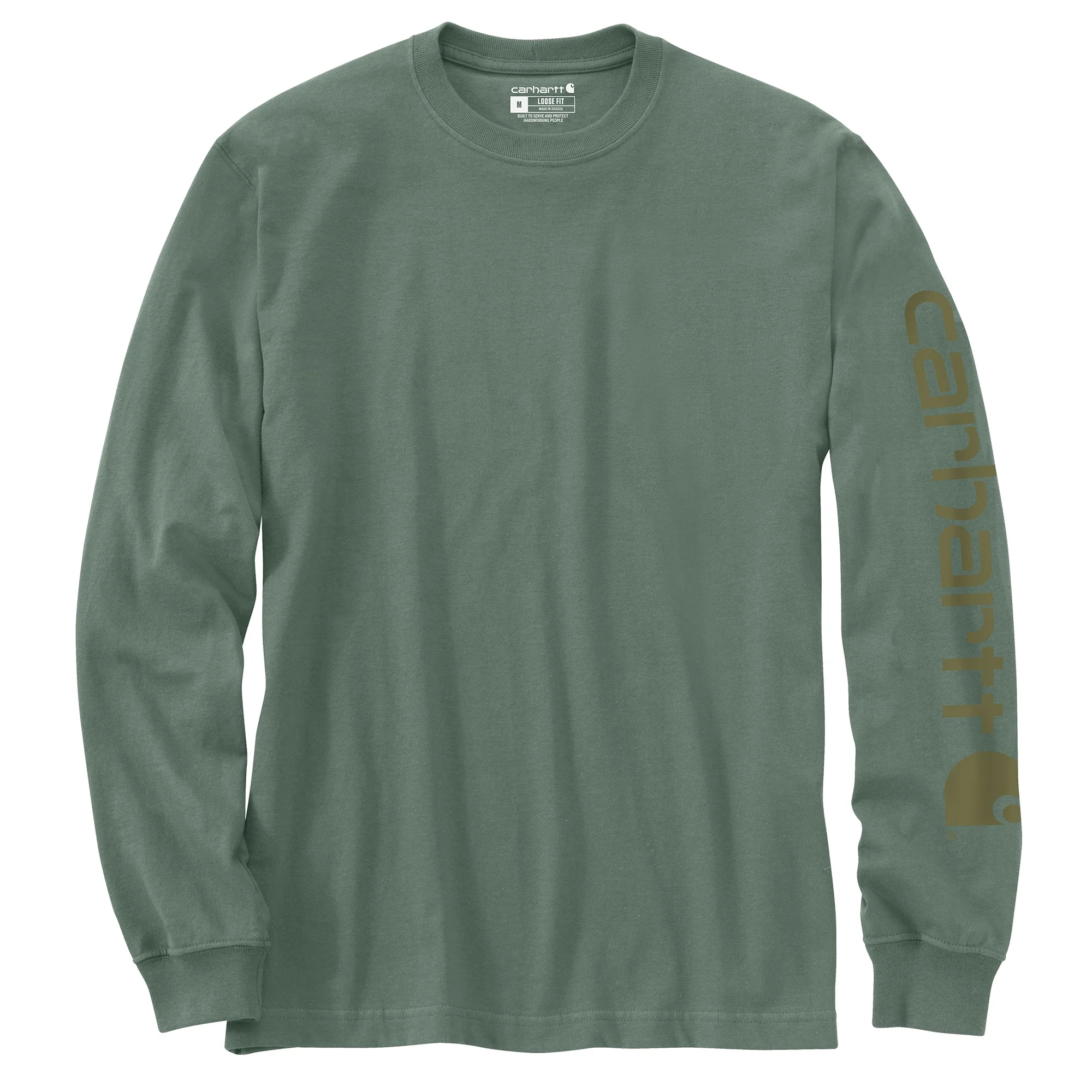 Men's Loose Fit Heavyweight Long-Sleeve Logo Sleeve Graphic T-Shirt - Image 5