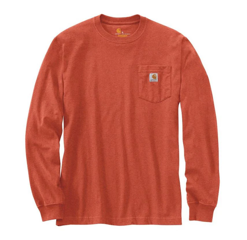 Men's Loose Fit Heavyweight Long-Sleeve Pocket T-Shirt