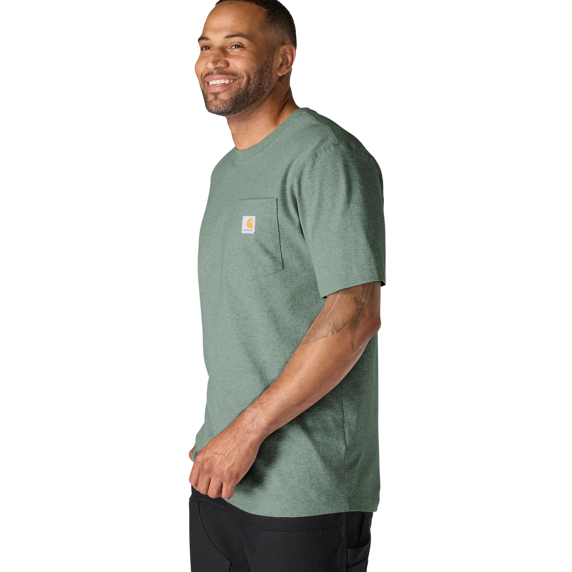 Men's Loose Fit Heavyweight Short-Sleeve Pocket T-Shirt - Image 2