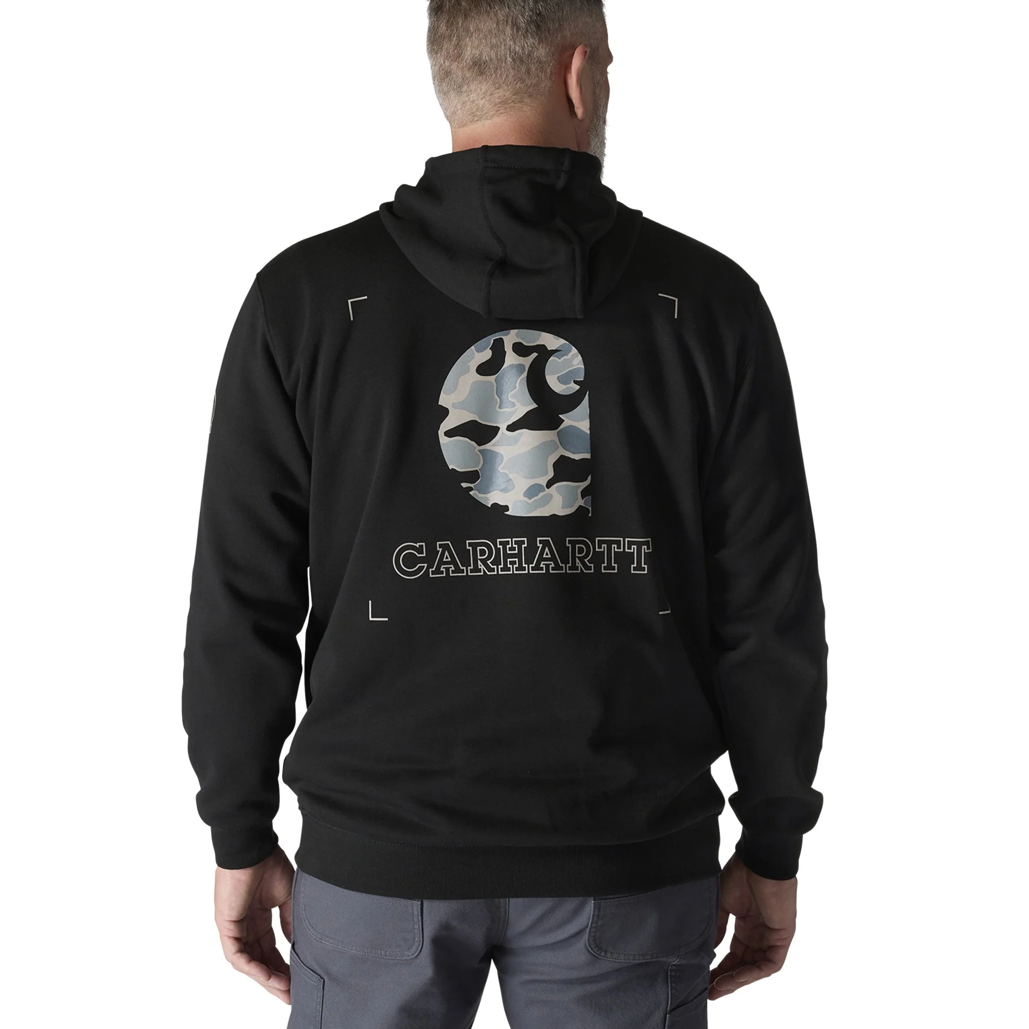 Men's Loose Fit Midweight Camo Graphic Sweatshirt - Image 2