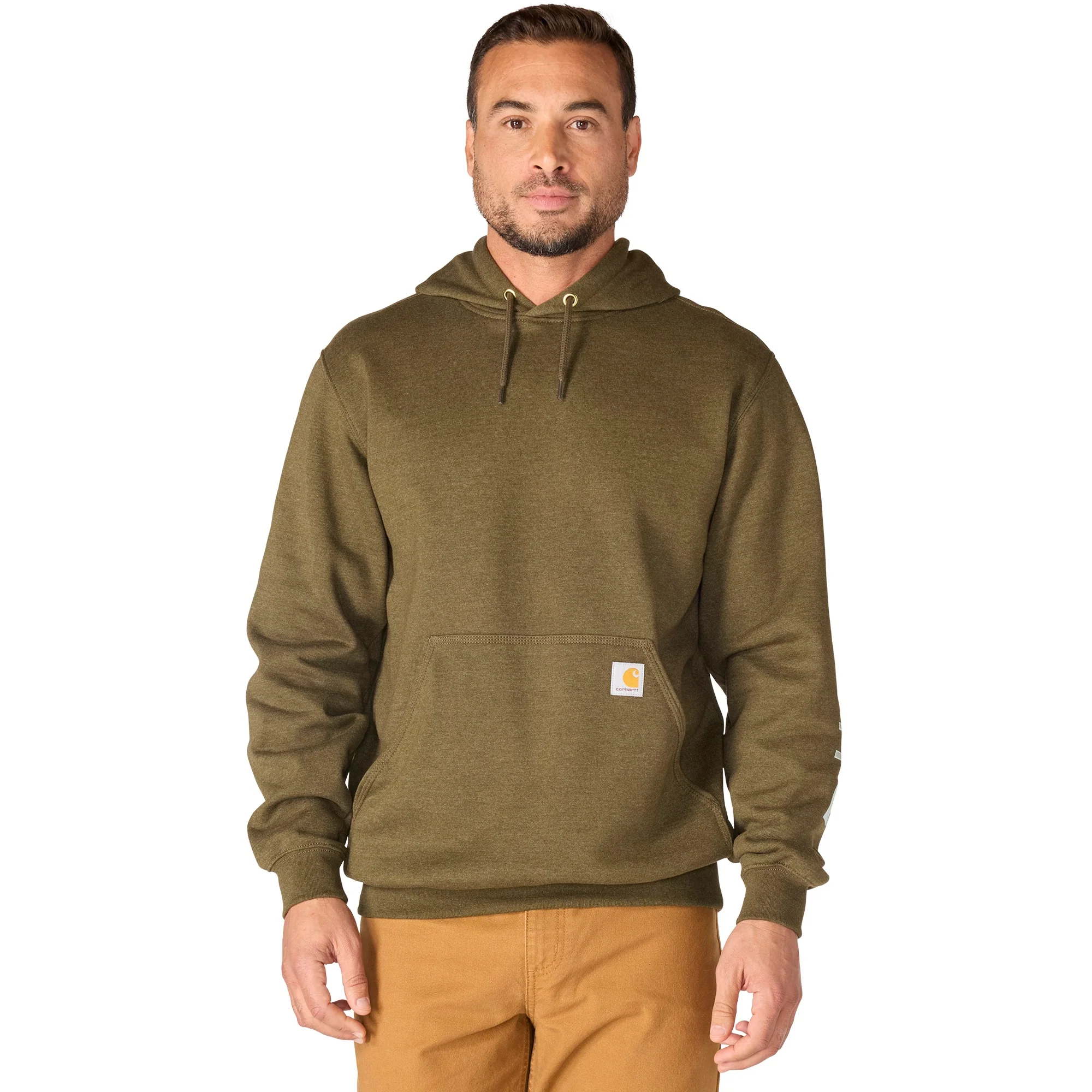 Men's Loose Fit Midweight Logo Sleeve Graphic Sweatshirt