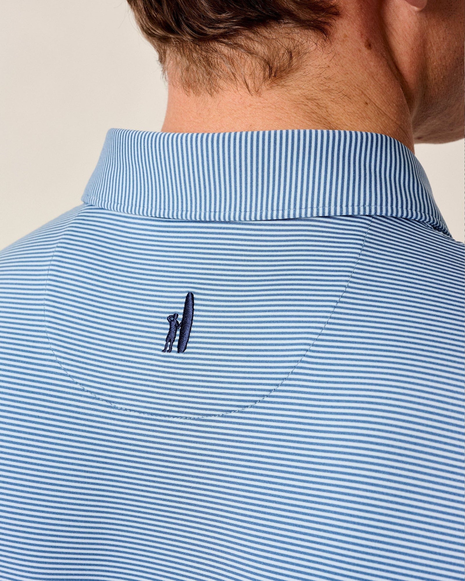 Men's Lyndon Striped Performance Jersey Polo - Image 3