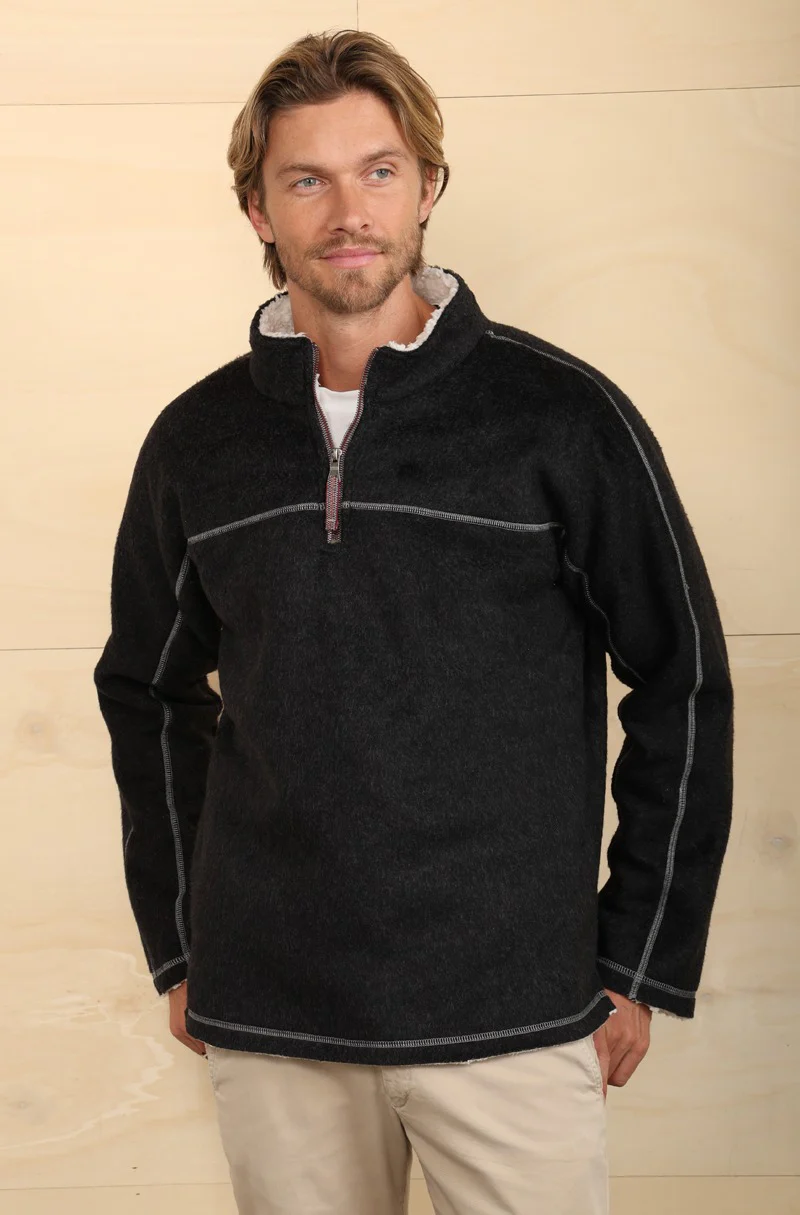 Men's Melange Sherpa 1/4 Zip Pullover