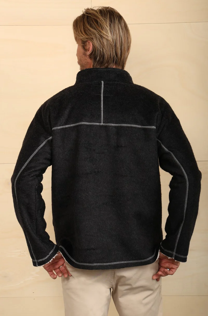 Men's Melange Sherpa 1/4 Zip Pullover - Image 3