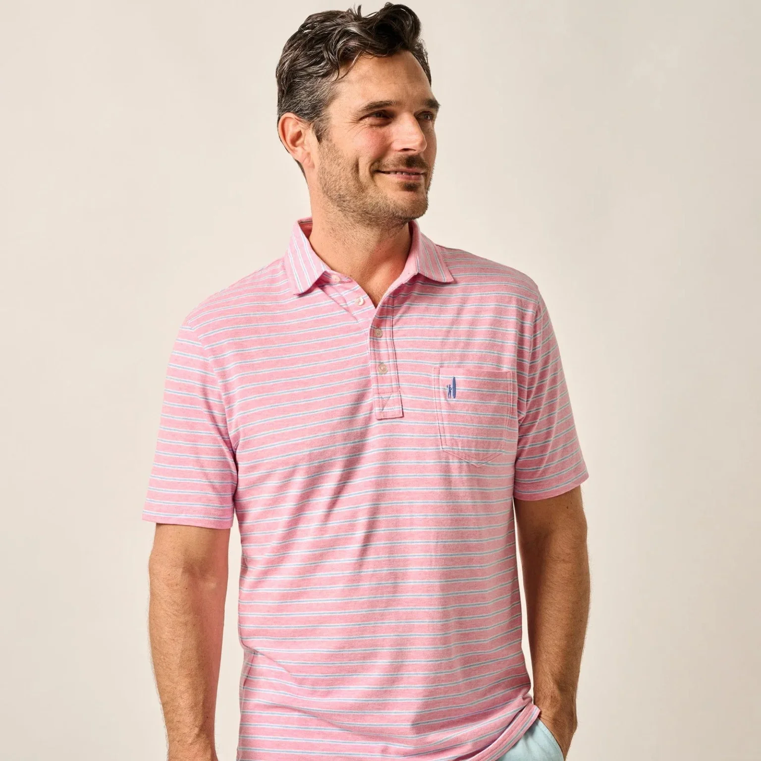 Men's Original 4-Button Polo - Matthis Stripe