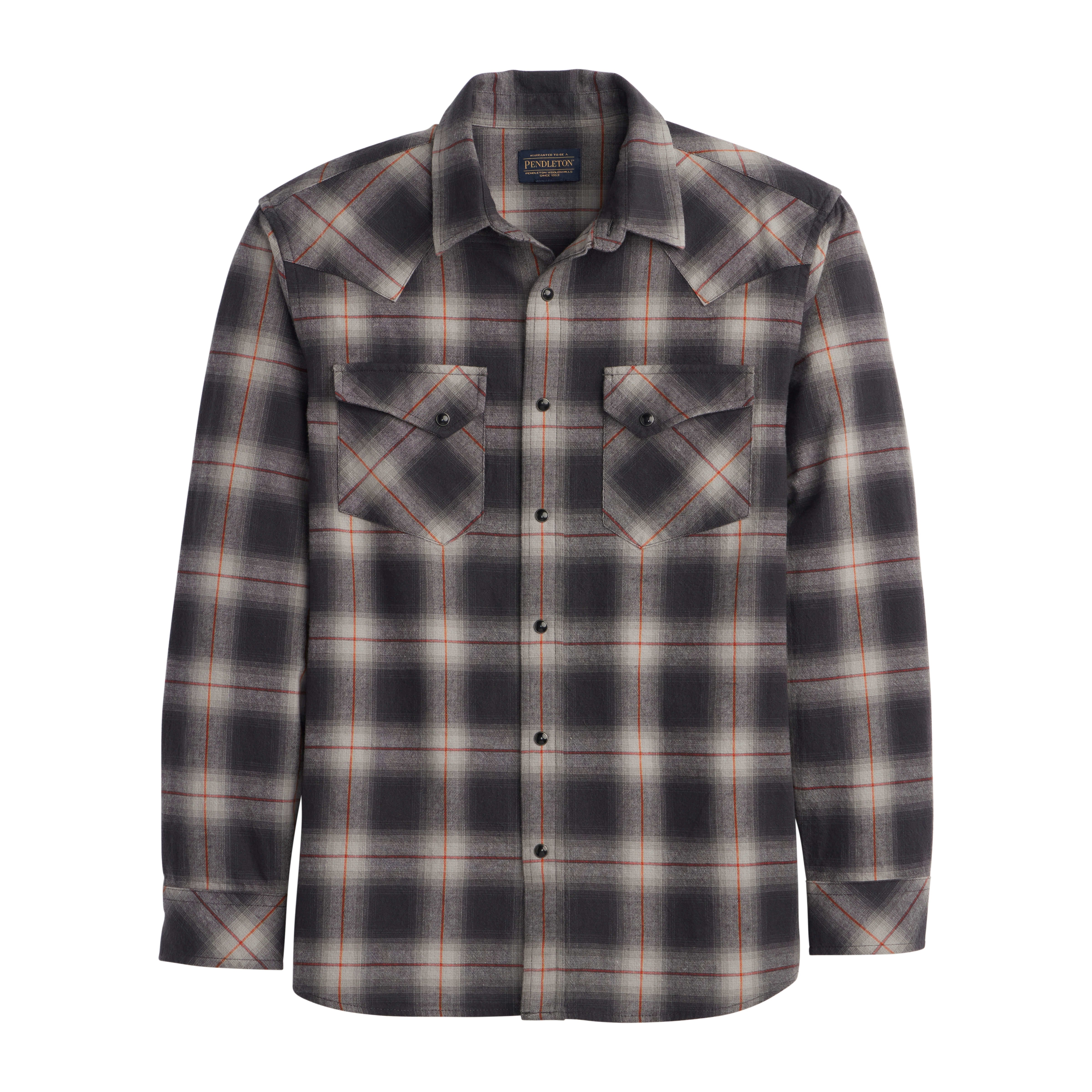 Men's Plaid Snap-Front Wyatt Cotton Shirt