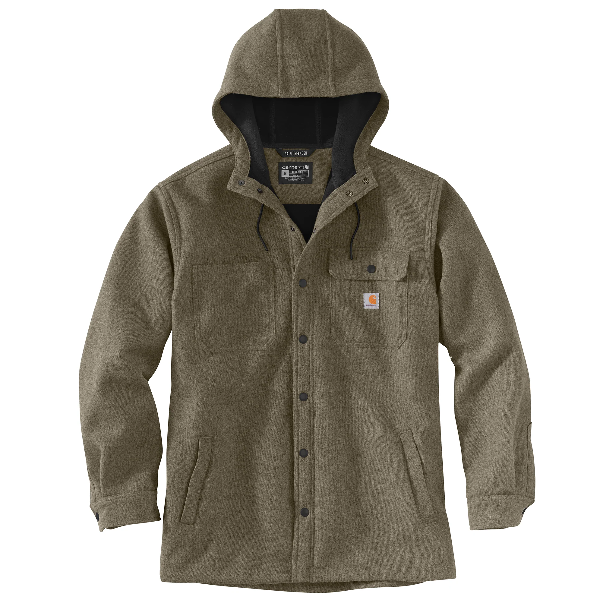 Men's Rain Defender Relaxed Fit Heavyweight Hooded Shirt Jac